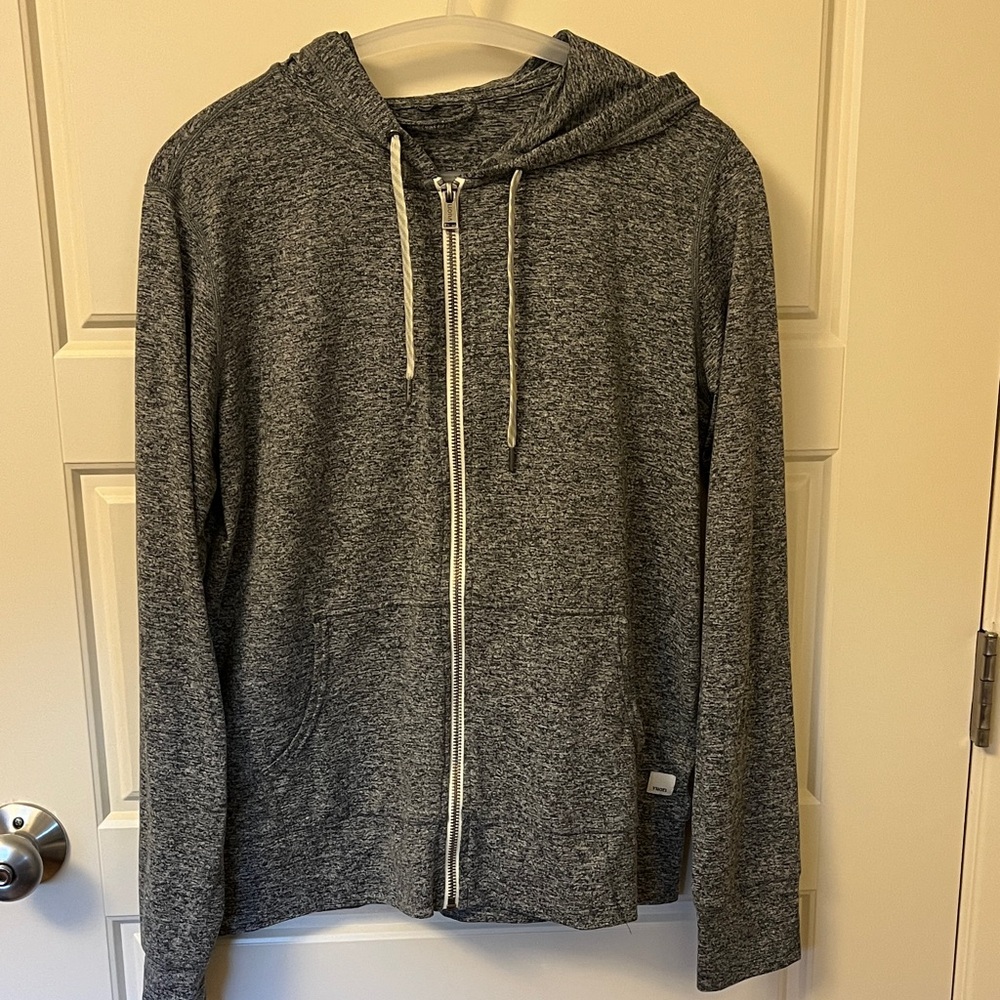 Vuori Charcoal Full-Zip Hoodie